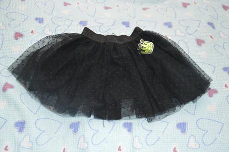 122 128 134 140 tylová černá sukně se spodničkou, 134