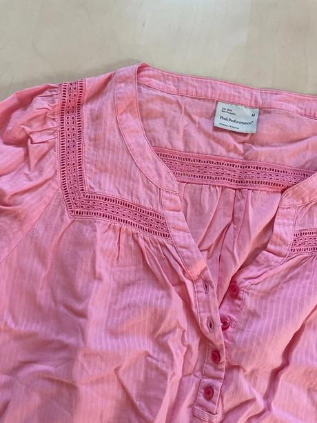 Růžová halenka s krajkou, vel m, peak performance, m