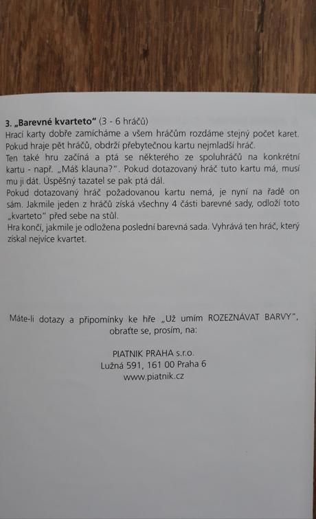 Výuková karetní hra.,