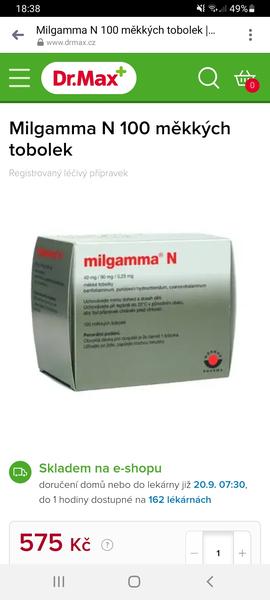 Zkušenost s doplňkem stravy Milgamma N po operaci?