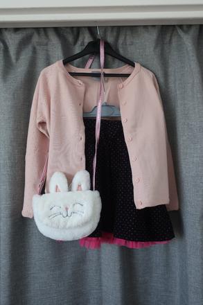 Dívčí sukně + svetřík + kabelka, palomino,110