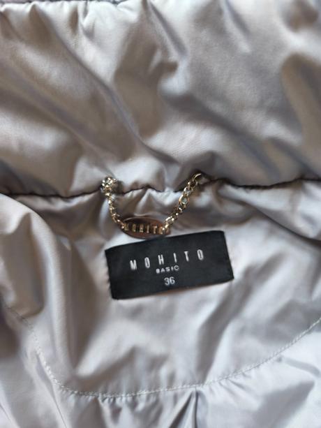 Šedá stříbrná prošívaná bunda, mohito,s