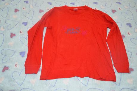 Bavlněné triko dl. rudáv, 140