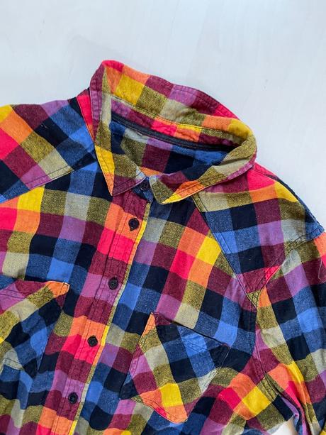 Káro košile, vel neuvednea nošena cca m volně, měř, tu,m