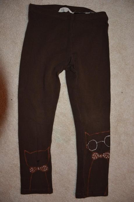 Tunika a legíny s kočičkama - ručně malované, zara,110