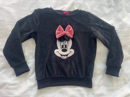 Černá mikina minnie vel. 128, disney,128