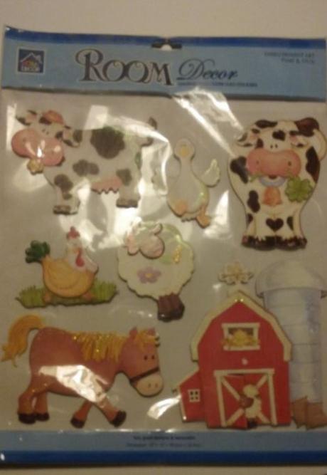 Nová nástenná dekorácia zvieratká z farmy, 