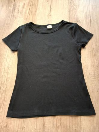 Žebrované tričko krátký rukáv hm vel. m, h&m,m