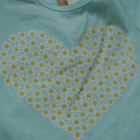 Tricko tyrkysove se srdickem vel.74, h&m,74