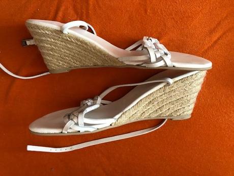 Zara bile sandaly na klinu 38 kozene, zara,38