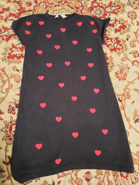 Pleteninové šaty se srdíčky, h&m,134