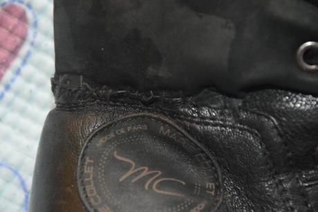 Kožené zimní polokozačky na podpatku, 38