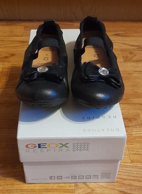 Nové kožené dívčí baleriny geox respira v.35, geox,35