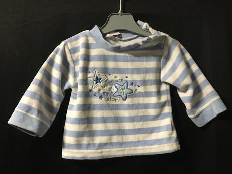 Vel. 68 sametová mikina s proužkem, 68