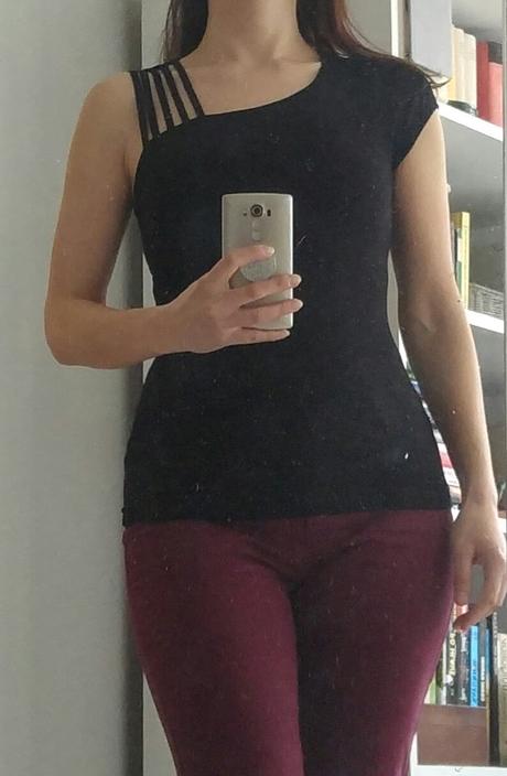 Damske cerne asymetricke triko, tricko, top, bonprix,s