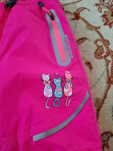 Podteplené kalhoty do zimy s kočičkami, kugo,98