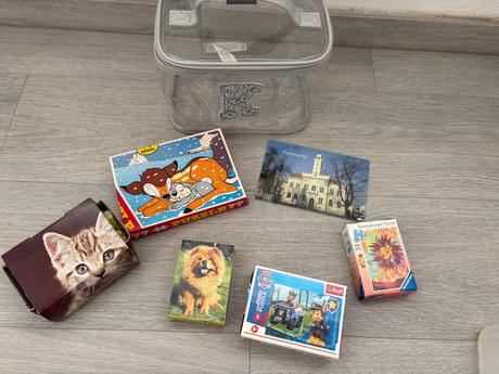 Dětské puzzle, 6 ks, v taštičce,