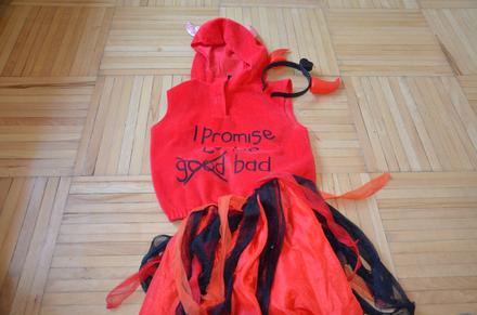 Čertovská vesta s rohama vel. 1-3 roky (80-98 cm), 