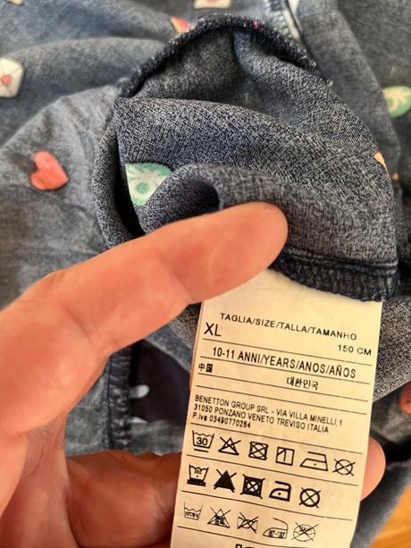 Šaty psaníčko, benetton,152