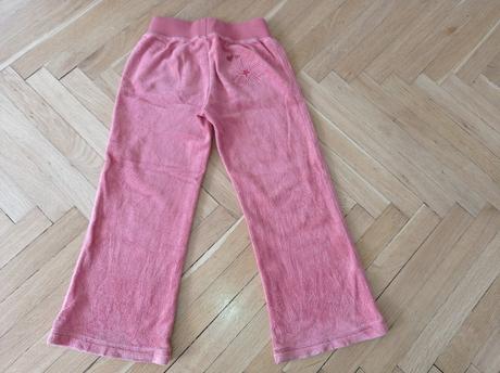 3x sametové tepláky 4-5 let, 104–116