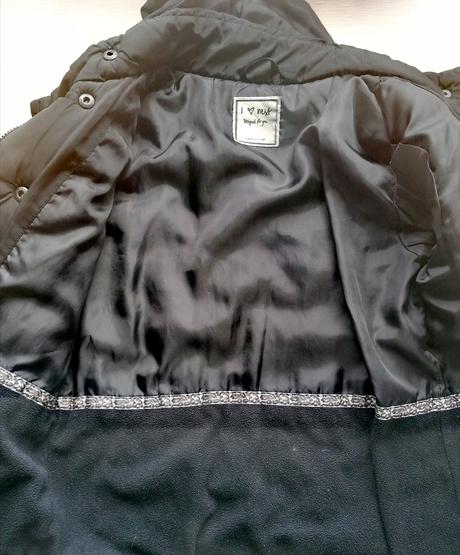 Černý prošívaný kabát next vel 140, next,140