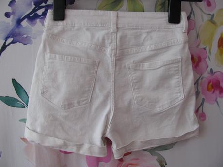 Bílé džínové elastické kraťasy, denim,140