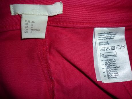 Tmavěrůžové kraťasy s vyšším pasem h&m, h&m,36