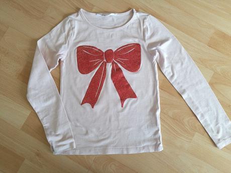 Triko & tričko s mašlí h&m vel. 122/128, h&m,122
