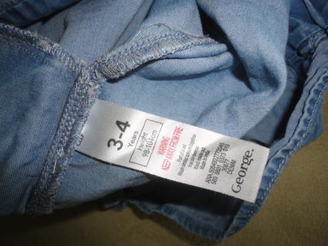 Slabý riflový overal george vel. 3-4 roky, george,98