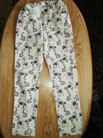 Kalhoty manžestrové se zvířátky vel. 122., pepco,122