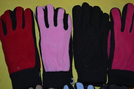 Oteplené fleece rukavice v.140-170,s-m, 158 / m / s / xs