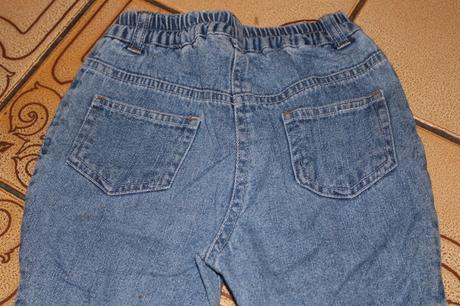Dívčí rifle - džíny s kapsičkami, nápisem vl.80-86, 80