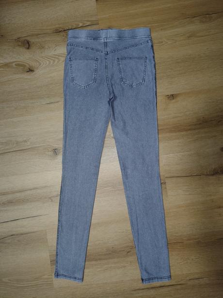 Dívčí strečové džegíny/jeggins h&m 170 šedé, h&m,170