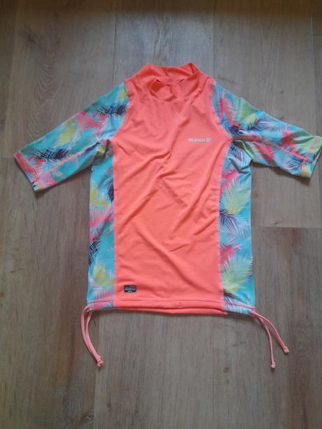 Plavky 3ks - vrchní+spodní díl + uv tričko,134/140, decathlon,134