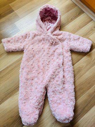 Teploučká chlupatá kombinéza + rukavičky, f&f,74