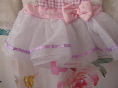 Kostým-bílo růžové šatičky ovečka, 