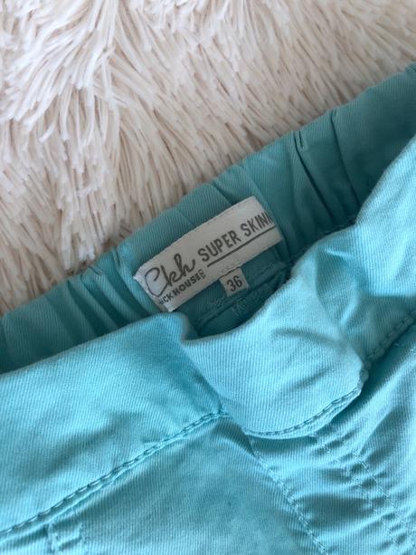 Tyrkysove kalhoty úzké 34 c&a, c&a,34