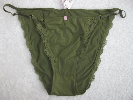 Luxusní láhvově zelené bikinové kalhotky v.s., victoria's secret,l