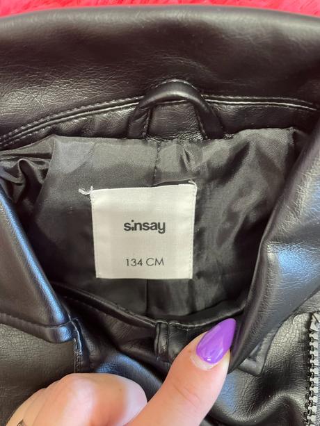 Dívčí koženková bunda sinsay 134, sinsay,134