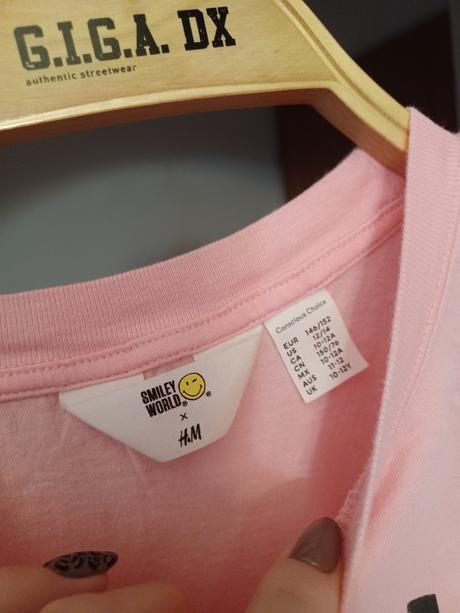 Maxitriko smajlík 146/152, xs-m, h&m,152