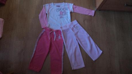 2x tepláčky a triko s dlouhým rukávem č.129, 86–98