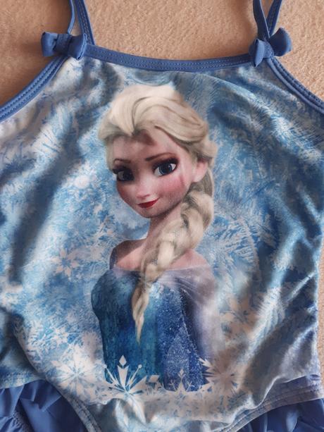 Dívčí plavky vcelku, frozen, elsa, vel.110/116, disney,110