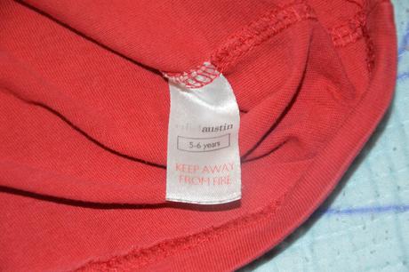 116 bavlněné červené triko, ethel austin,116