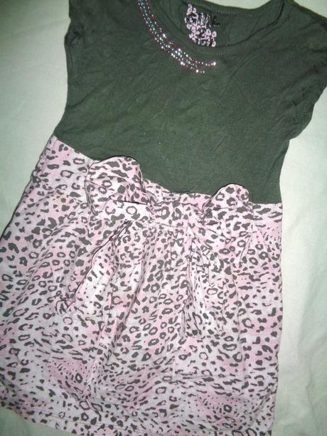 Krásné khaki - růžové šaty, girl2girl,116