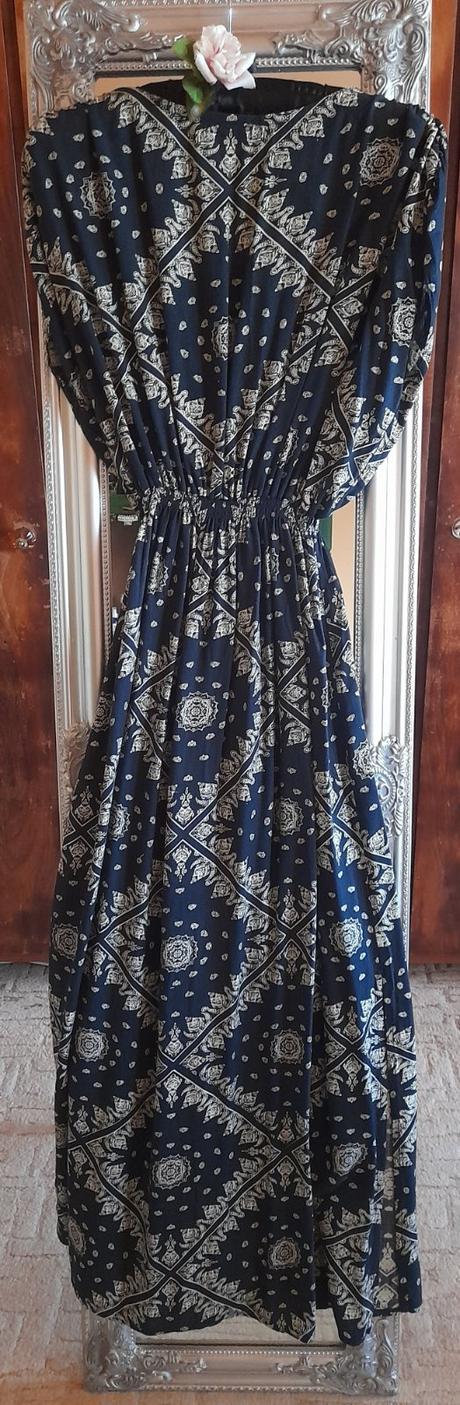 9eleven vzorované bavlněné dlouhé šaty,