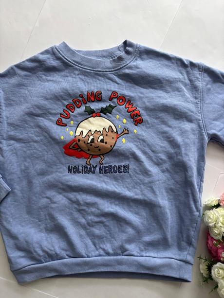 K1/ mikina vánoční motivem - v.7/8 let, 128