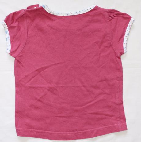 W416. fialové tričko 6-9 měs., mothercare,74