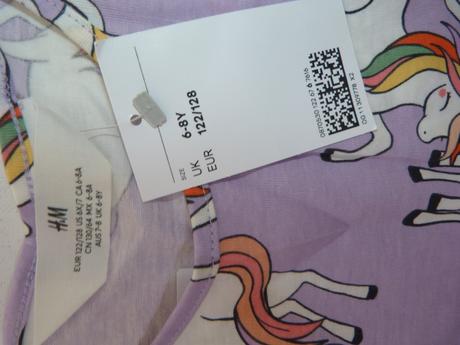 Hm bavlněné šaty s jednorožci vel. 122/128, h&m,122 / 128