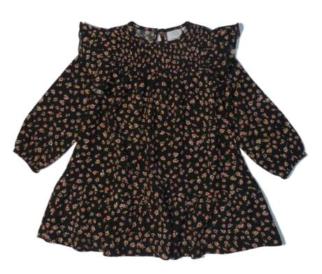 Zara šaty černé, drobně květované vel. 92, zara,92