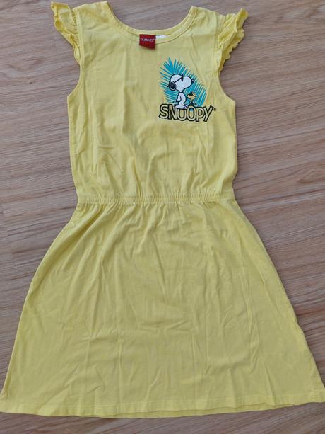 Letní šáty vel.122/128, pes snoopy, 122